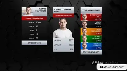 Racing Sport Lower Third Elements template preview