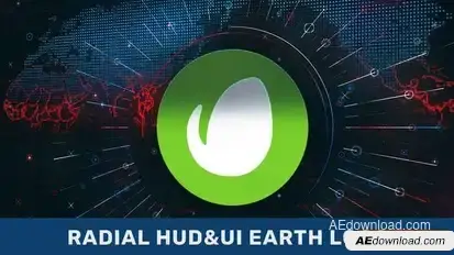 Radial HUD UI Earth Logo Logo Stings template preview