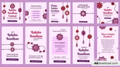 Raksha Bandhan Feed and Stories Instagram Openers template preview