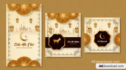 Ramadan & Eid Intro Instagram 3 in 1 broadcast-packages template preview