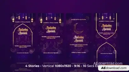 Ramadan Greetings Eid Celebration Instagram Stories Openers template preview