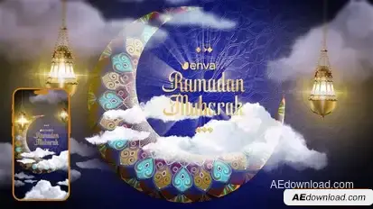 Ramadan Ident 2023 Logo Stings template preview