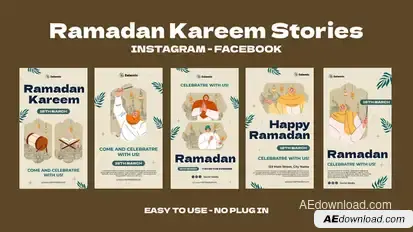 Ramadan Instagram Stories Openers template preview