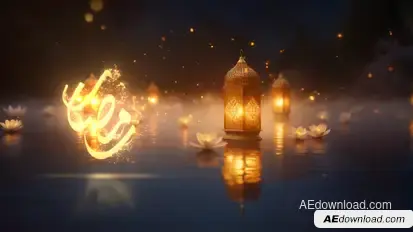 Ramadan Kareem Intro Logo Stings template preview