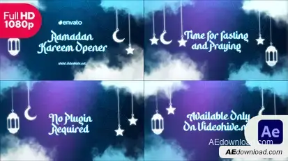 Ramadan Kareem Intro || Ramadan Opener Titles Logo Stings template preview