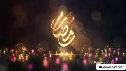 Ramadan Kareem Particles Logo Intro Logo Stings template preview