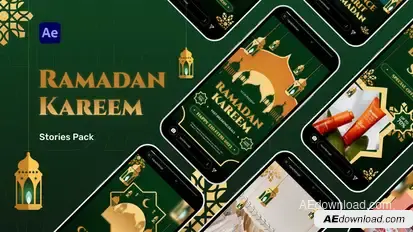 Ramadan Kareem Stories Pack Video Display After Effect Template Product Promo template preview