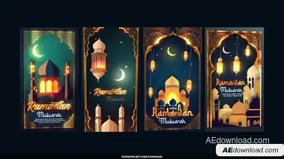 Ramadan Mubarak Stories Openers template preview