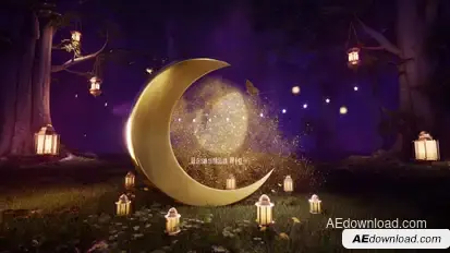 Ramadan Night Logo Stings template preview
