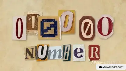 Ransom Letters - 0 Number Elements template preview