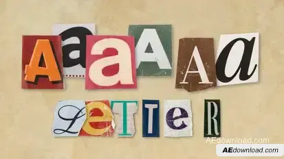Ransom Letters - A Letters Elements template preview