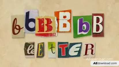 Ransom Letters - B Letters Elements template preview