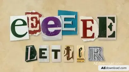 Ransom Letters - E Letters Elements template preview