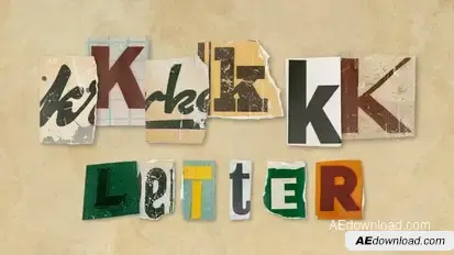 Ransom Letters - K Letters Elements template preview
