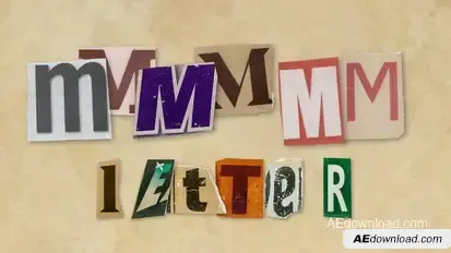 Ransom Letters - M Letters Elements template preview