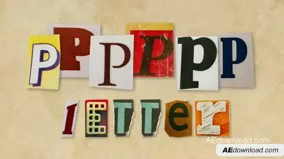 Ransom Letters - P Letters Elements template preview