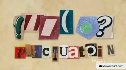 Ransom Letters - Punctuation 01 Elements template preview