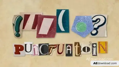 Ransom Letters - Punctuation 02 Elements template preview