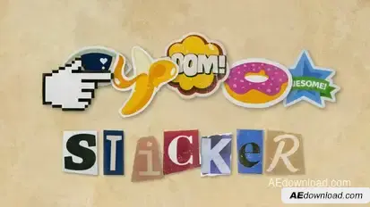 Ransom Letters - Stickers 01 Elements template preview