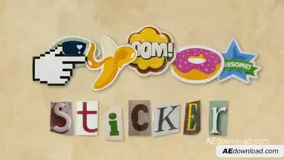 Ransom Letters - Stickers 02 Elements template preview