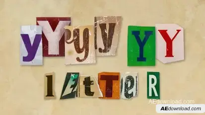 Ransom Letters - Y Letters Titles template preview