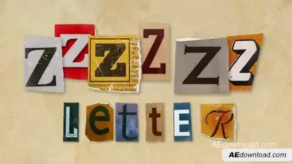 Ransom Letters - Z Letters Titles template preview