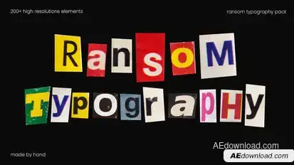 Ransom Typography Pack Elements template preview
