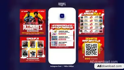 Rap Battle Instagram Post Product Promo template preview