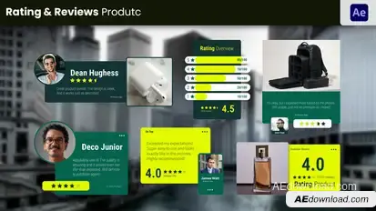 Rating & Review Product Elements template preview