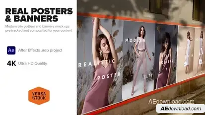 Real City Posters & Banners Video Displays template preview