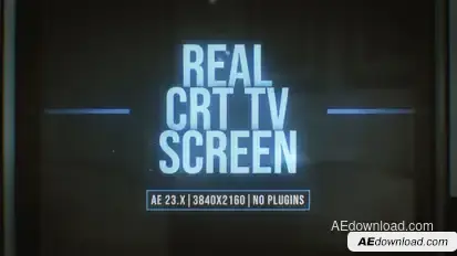Real CRT TV Screen Video Displays template preview