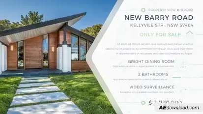 Real Estate 2 Video Displays template preview