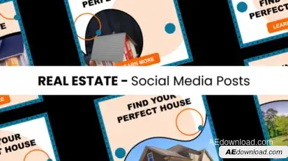Real Estate - Social Media Posts Elements template preview