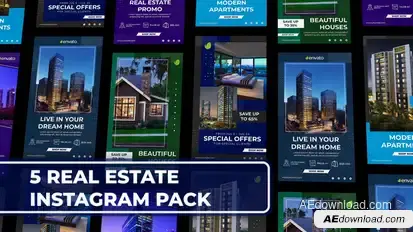 Real Estate Commercial Stories and Reel Product Promo template preview