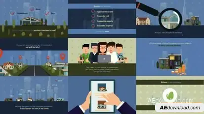 Real Estate Company Animated Promo Openers template preview