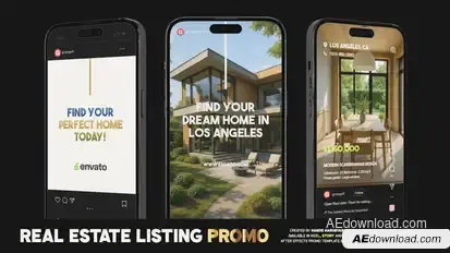 Real Estate Listing Promo Video Displays template preview