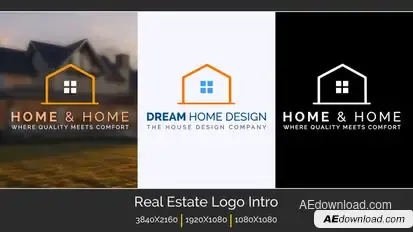 Real Estate Logo Intro Logo Stings template preview