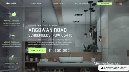 Real Estate Minimal Slides III Product Promo template preview
