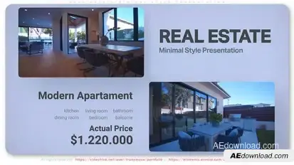 Real Estate Minimal Style Presentation Video Displays template preview