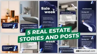 Real Estate Premium Graphics Pack Video Displays template preview