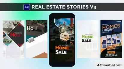 Real Estate Stories V3 - Social Media Ads Openers template preview