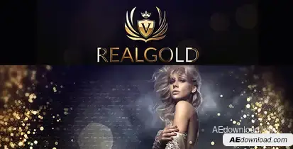 Real Gold Slideshow Video Displays template preview