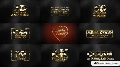 Real Gold Titles Titles template preview