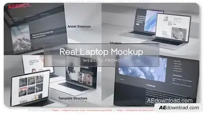 Real Laptop Mockup - Website Promo Product Promo template preview