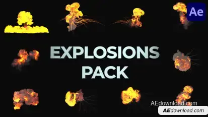 Realistic Explosions Pack for After Effects Elements template preview