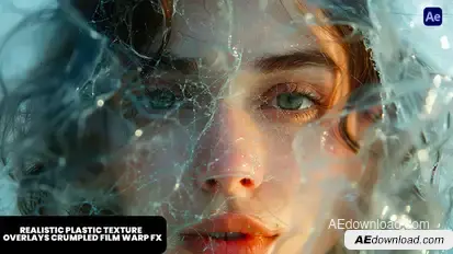 Realistic Plastic Texture Overlays – Crumpled Film Warp FX Elements template preview