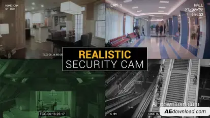 Realistic Security Cam | After Effects Elements template preview