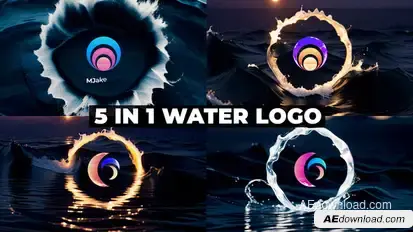 Realistic Water Logo Opener Logo Stings template preview