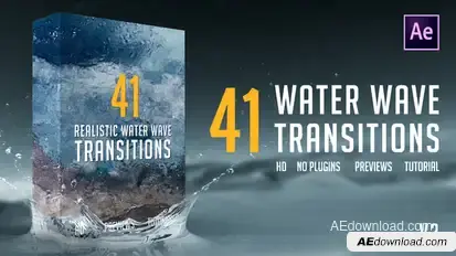 Realistic Water Wave Transitions Pack Elements template preview