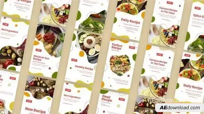 Videohive Recipes Ad Instagram Stories Video Displays template preview